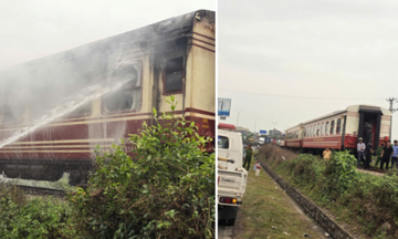 Công an Hải Phòng thông tin thiệt hại vụ cháy 2 toa tàu hỏa chở khách