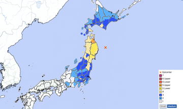 Động đất lớn ngoài khơi Nhật Bản, cảnh báo sóng thần 3 mét