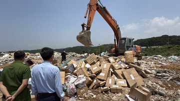 Quản lý thị trường Lâm Đồng tiêu hủy 22.500 sản phẩm vi phạm