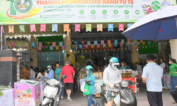 Phiên chợ Xanh - Tử tế: 10 năm lan toả tiêu dùng xanh, nông sản sạch