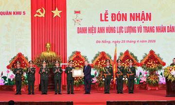 Tổng Bí thư, Chủ tịch nước Tô Lâm dự lễ đón nhận danh hiệu Anh hùng Lực lượng Vũ trang nhân dân của Quân khu 5