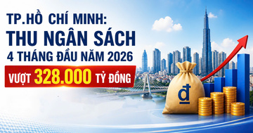Infographic | TP. Hồ Chí Minh: Thu ngân sách 4 tháng đầu năm 2026 vượt 328.000 tỷ đồng