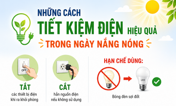 Một số cách tiết kiệm điện hiệu quả trong gia đình ngày nắng nóng