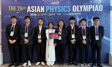 100% học sinh đội tuyển Việt Nam đoạt huy chương tại Olympic Vật lý châu Á 2026