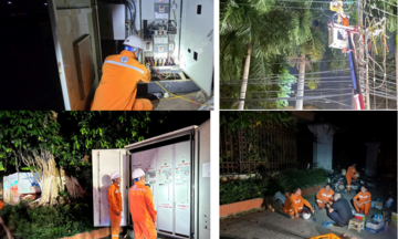 Thái Nguyên: Nhân viên điện lực xuyên đêm giữ dòng điện thông suốt
