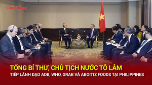 Tổng Bí thư, Chủ tịch nước Tô Lâm tiếp lãnh đạo ADB, WHO, Grab và Aboitiz Foods tại Philippines