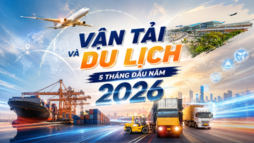 Infographic | Hoạt động vận tải và du lịch 5 tháng đầu năm 2026