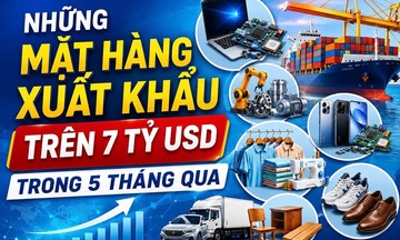 Infographic | Điểm danh những mặt hàng xuất khẩu trên 7 tỷ USD