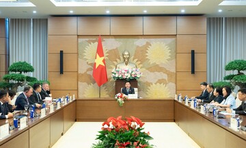 Phó Chủ tịch Quốc hội Nguyễn Hồng Diên tiếp Đoàn Hội đồng Năng lượng gió toàn cầu