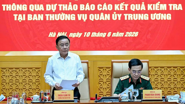 Thông qua kết quả kiểm tra đối với Ban Thường vụ Quân ủy Trung ương