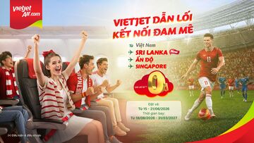 Vietjet tung 40.000 vé ưu đãi chào đường bay TP. Hồ Chí Minh - Colombo