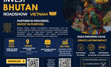 Sắp diễn ra 'Invest Bhutan Roadshow Vietnam 2026' tại Hà Nội