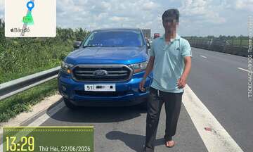 Xử phạt 78 triệu đồng với 6 tài xế dừng đỗ xe trên cao tốc
