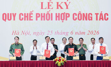 Chủ tịch Quốc hội dự Lễ ký Quy chế phối hợp giữa Ủy ban Quốc phòng, An ninh và Đối ngoại với 3 Bộ