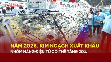 Năm 2026, kim ngạch xuất khẩu nhóm hàng điện tử có thể tăng 20%