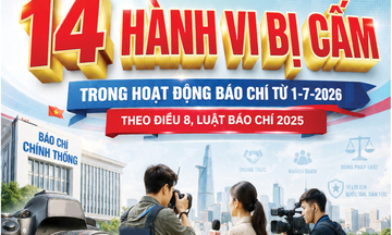 Infographic |  14 hành vi bị cấm trong hoạt động báo chí từ 1/7/2026