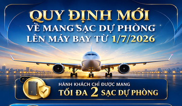 Infographic | Quy định mới về mang sạc dự phòng lên máy bay