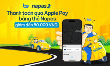 Thanh toán Apple Pay bằng thẻ NAPAS trên BE, nhận combo ưu đãi
