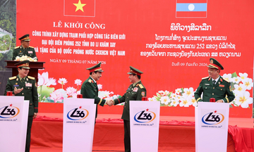 Việt Nam - Lào khởi công Trạm phối hợp biên phòng tại tỉnh Bô-li-khăm-xay