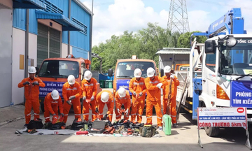 EVNHCMC diễn tập ứng phó thiên tai, bảo đảm cấp điện an toàn liên tục
