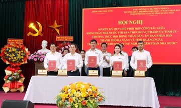 Kiểm toán nhà nước ký Quy chế phối hợp với Đà Nẵng và Quảng Ngãi