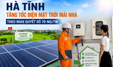 Hà Tĩnh tăng tốc điện mặt trời mái nhà theo Nghị quyết số 70-NQ/TW