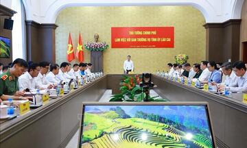 Thủ tướng làm việc với Ban Thường vụ Tỉnh uỷ Lào Cai