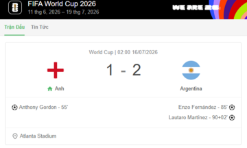 Messi giúp Argentina thắng tuyển Anh 2-1, đưa Argentina vào chung kết World Cup 2026