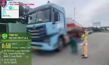 Xử phạt 77 triệu đồng xe chở xăng dầu không đủ điều kiện lưu thông trên cao tốc 