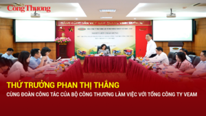 Thứ trưởng Phan Thị Thắng cùng đoàn công tác của Bộ Công Thương làm việc với Tổng công ty VEAM