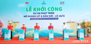 Khởi công dự án Phát triển Mỏ Khánh Mỹ và Đầm Dơi, Lô 46/13