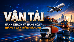 Infographic  | Vận tải hàng hóa và hành khách tháng 7 và 7 tháng năm 2026