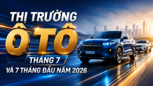 Infographic | Thị trường ô tô tháng 7 và 7 tháng đầu năm 2026