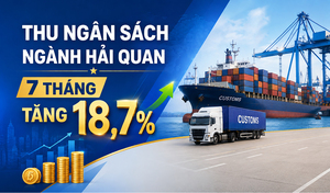 Infographic | Thu ngân sách ngành Hải quan 7 tháng tăng 18,7%