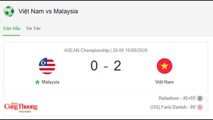 Tuyển Việt Nam thắng Malaysia 2-0 tại bán kết lượt đi ASEAN Cup 2026
