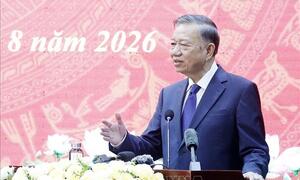 Tổng Bí thư, Chủ tịch nước Tô Lâm thăm, làm việc tại Học viện Kỹ thuật và Công nghệ an ninh (Bộ Công an)