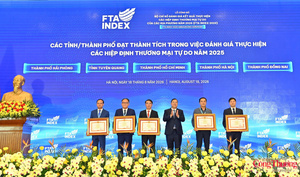 Lễ công bố FTA Index 2025: Tuyên dương nhiều tỉnh, thành xuất sắc