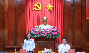 Thứ trưởng Bộ Công Thương Phan Thị Thắng làm việc với tỉnh Đồng Tháp