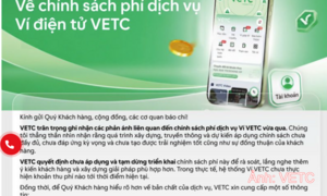 Lý do VETC và ePass dừng thu phí ví điện tử  và xin lỗi khách hàng