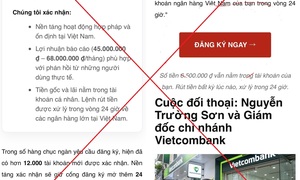 Cảnh báo thủ đoạn giả mạo Vietcombank để dụ đầu tư tiền số