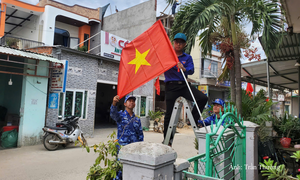 Đà Nẵng: Quân và dân xây dựng 'Đường cờ Tổ quốc' mừng Quốc khánh 2/9