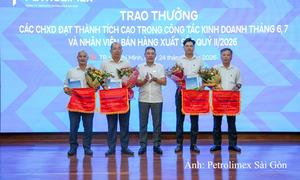 Petrolimex Sài Gòn: Trao thưởng các cửa hàng xăng dầu đạt thành tích cao