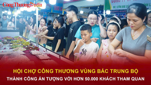 Hội chợ Công Thương vùng Bắc Trung Bộ thành công ấn tượng với hơn 50.000 khách tham quan