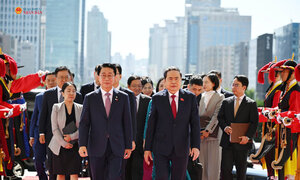 Chủ tịch Quốc hội Hàn Quốc Cho Jeong Sik chủ trì Lễ đón trọng thể Chủ tịch Quốc hội Trần Thanh Mẫn