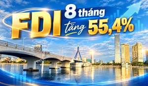 Infographic | FDI 8 tháng tăng 55,4% so với cùng kỳ
