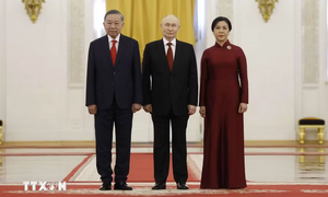 Tổng thống Nga Vladimir Putin chủ trì Lễ đón Tổng Bí thư, Chủ tịch nước Tô Lâm và Phu nhân