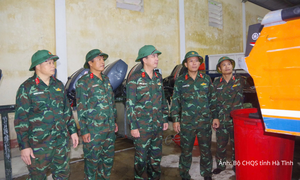 Hà Tĩnh sẵn sàng quân số ứng phó thiên tai
