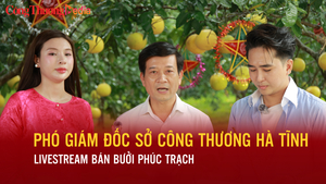 Phó Giám đốc Sở Công Thương Hà Tĩnh Livestream bán bưởi Phúc Trạch
