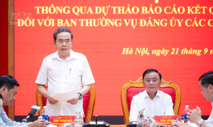 Thông qua Dự thảo báo cáo kết quả kiểm tra, giám sát đối với Ban Thường vụ Đảng ủy các cơ quan Đảng Trung ương