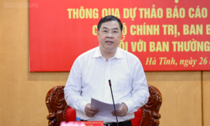 Thông qua dự thảo báo cáo kết quả kiểm tra, giám sát (đợt 3) đối với Ban Thường vụ Tỉnh ủy Hà Tĩnh